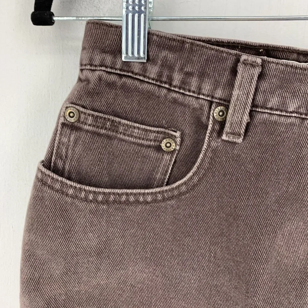 Vtg Arizona Jean Co Y2K Cutoff Denim Shorts Boho Hippie Grunge Festival Brown 11 - Picture 3 of 7